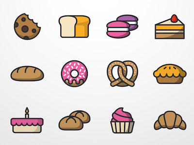 Bakery Icon Set