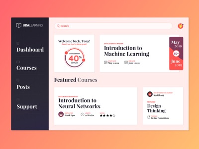 eLearning Courses Dashboard