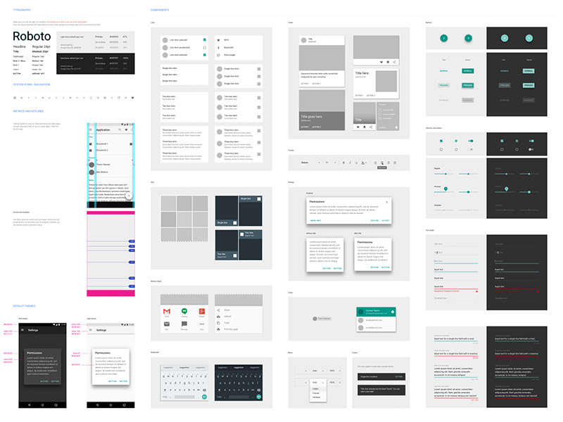 Google Material Design UI