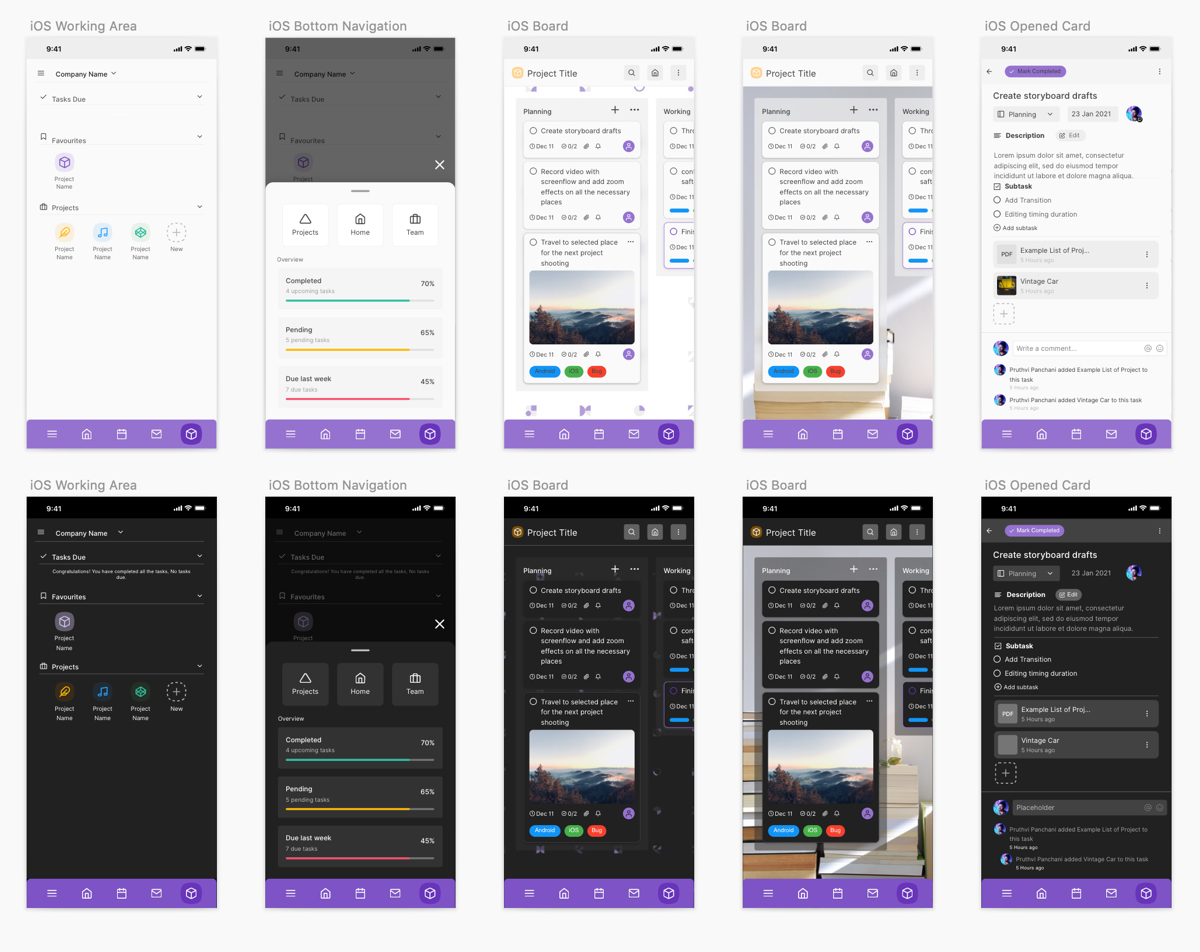 iOS - Boards and Kanban Project Management