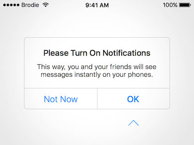 iOS Permission Request Prompt 