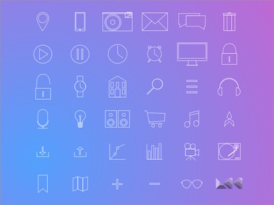 Minimal 1px Line Icons