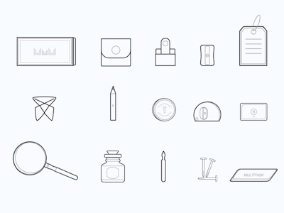 Office Stationary Icon Set