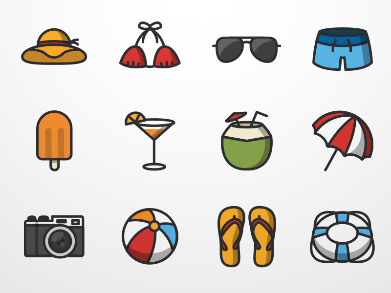 Vacation Icon Set