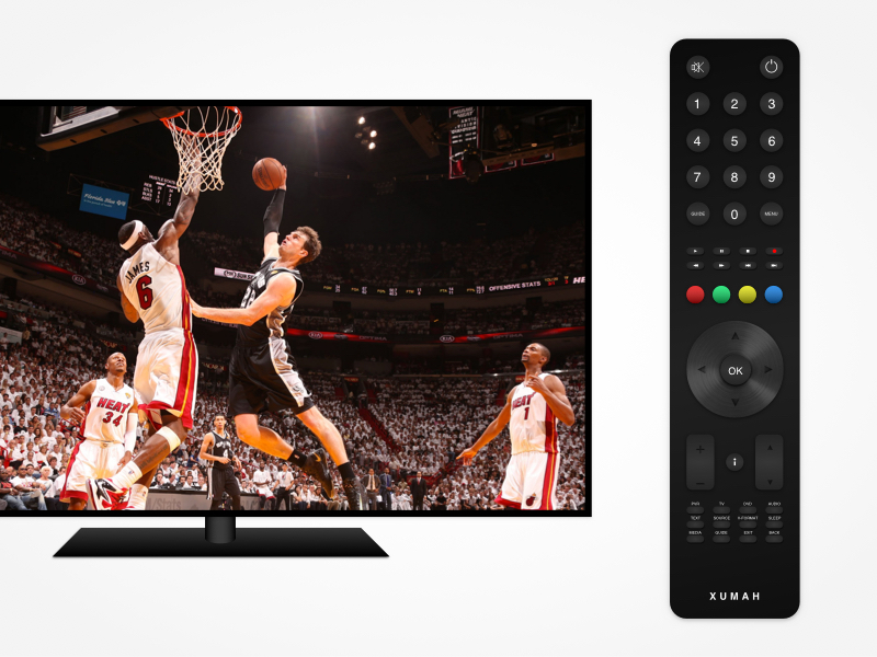 TV and Remote Mockup