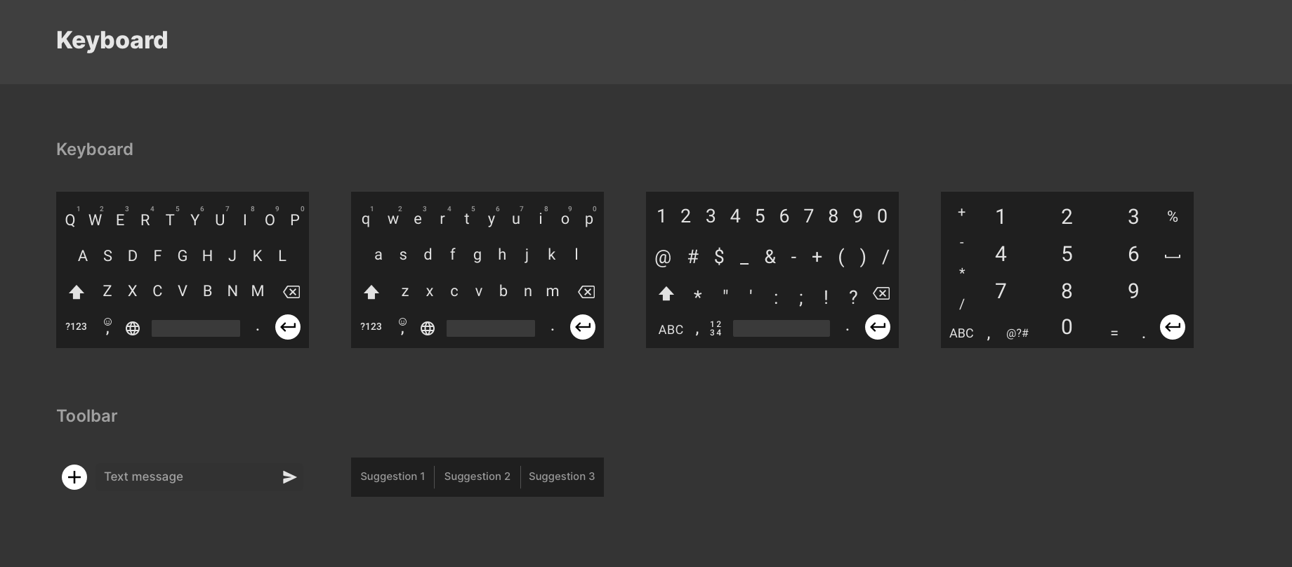 Android Dark - Keyboard