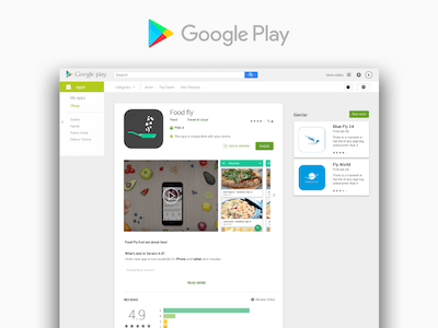 Android App Design Preview on Google Play