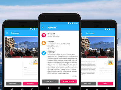 Android Postcard App