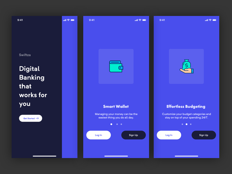 Bank App Onboarding Screens