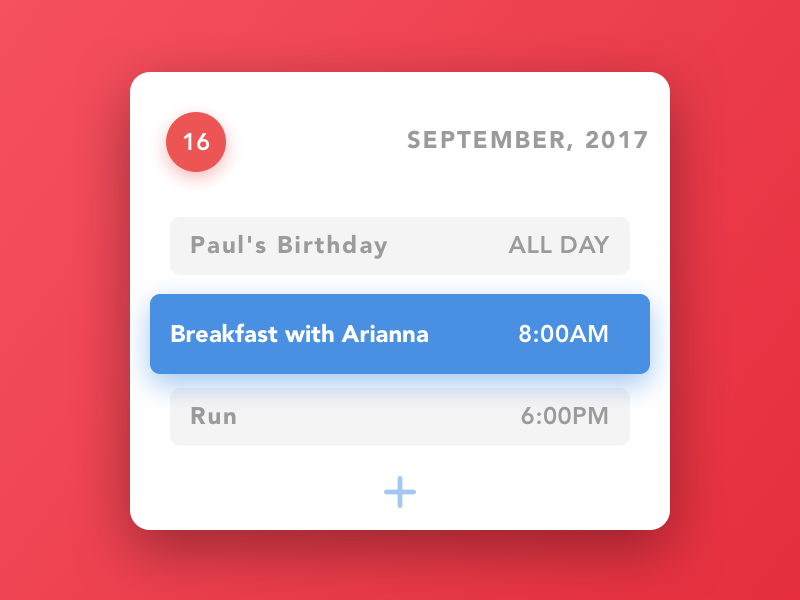 Calendar Widget