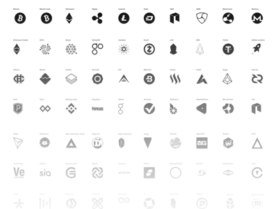 Top 100 Cryptocurrency Icons