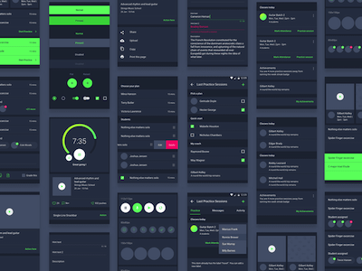 Material Dark UI Kit