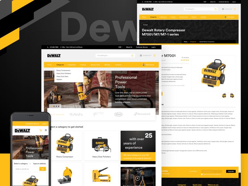 DeWalt Concept Ecommerce Website