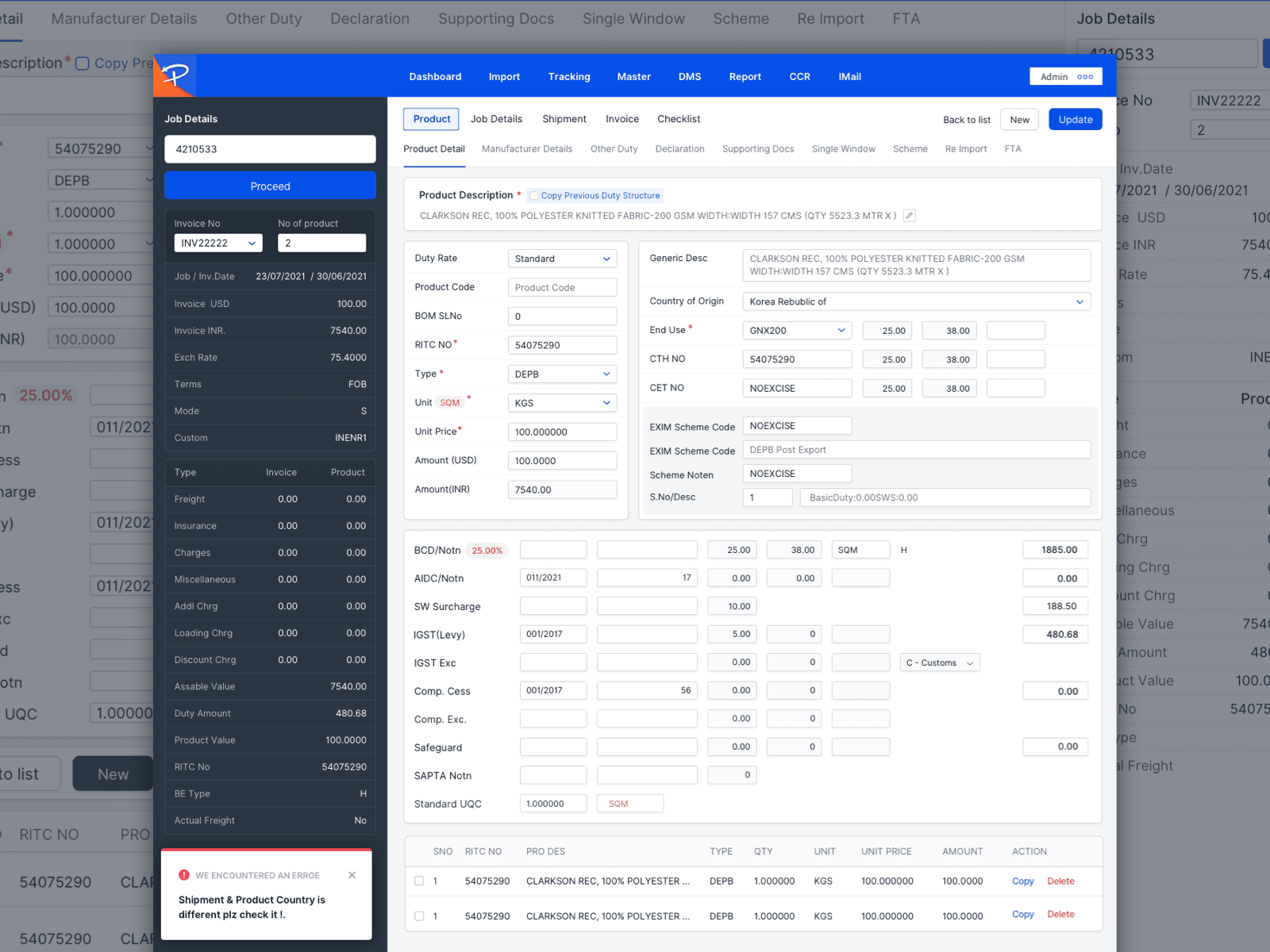 ERP Dashboard