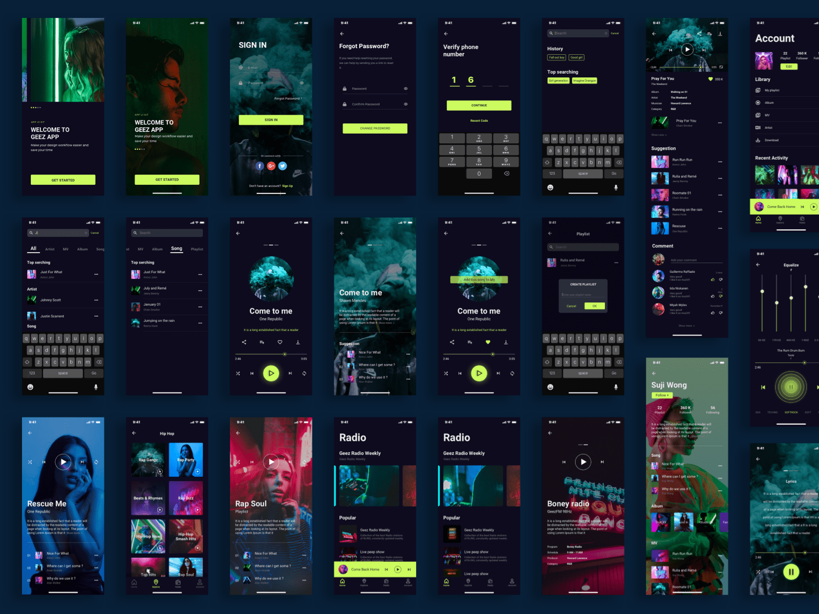 Music Streaming App UI Kit