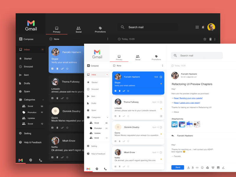 Gmail Redesign Concept