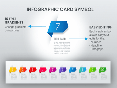 Gradient Infographic Card Symbols