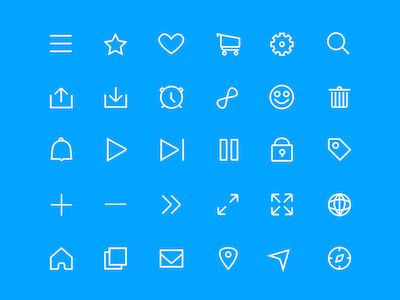 Minimal Line Icon Set