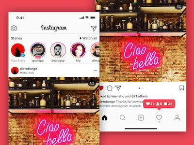 Instagram iPhone X UI 