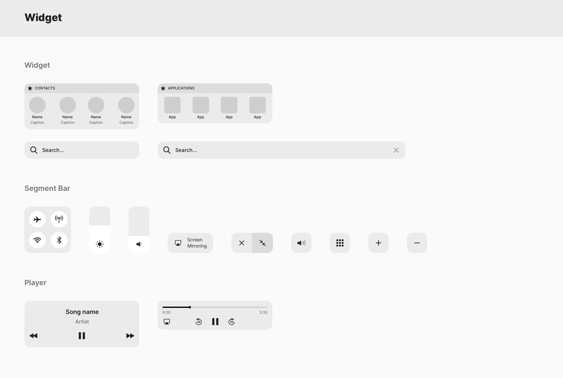 iOS Light - widget