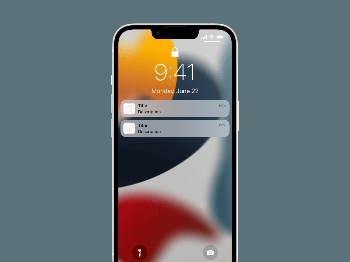 iOS 15 Notification Lock Screen