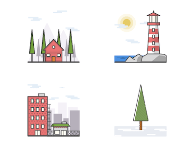 4 Landscape Icons