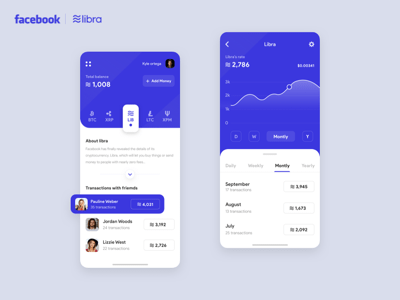 Libra Cryptocurrency App Concept