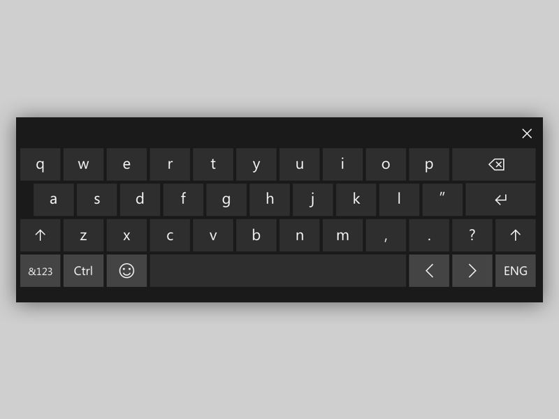 Microsoft Windows 10 Virtual Keyboard