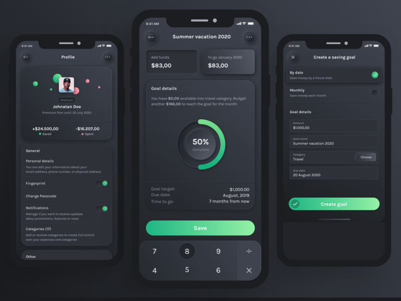 Neumorphic Budget Planner UI Kit