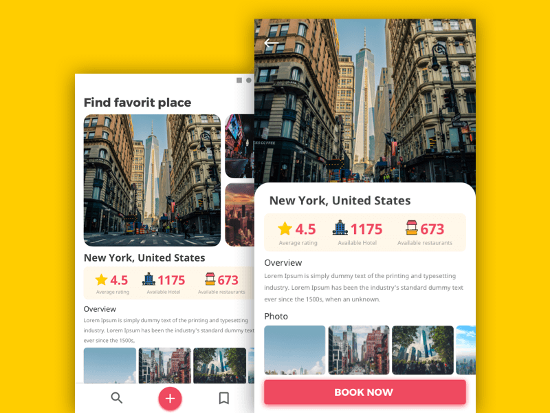 Travel App Screen