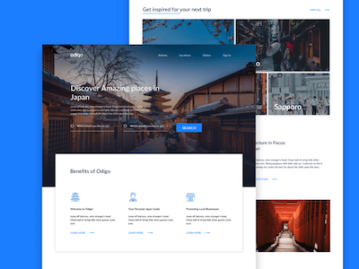 Travel Landing Page Concept