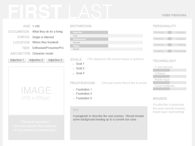 User Persona Template