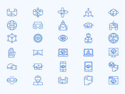 Virtual Reality Icon Set