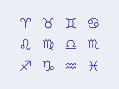 Zodiac Icon Set